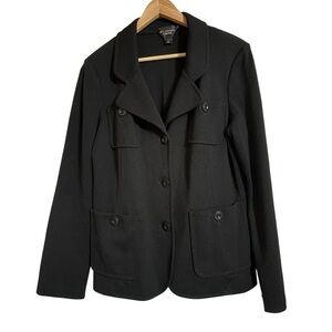 St. John Caviar Black Jacket Size 16